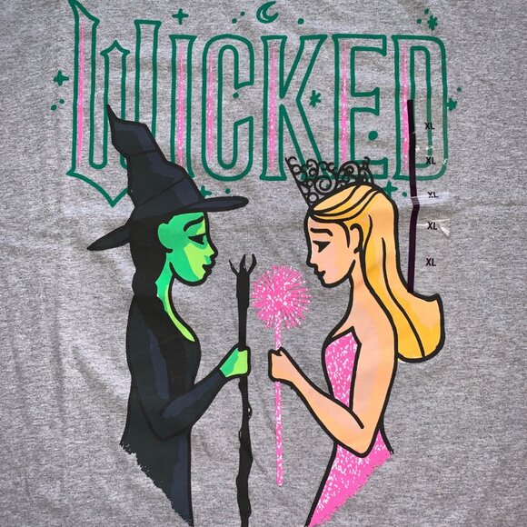 Wicked Womens Musical Theater Graphic Shirt Witch Princess Design Size XL - Picture 8 of 8